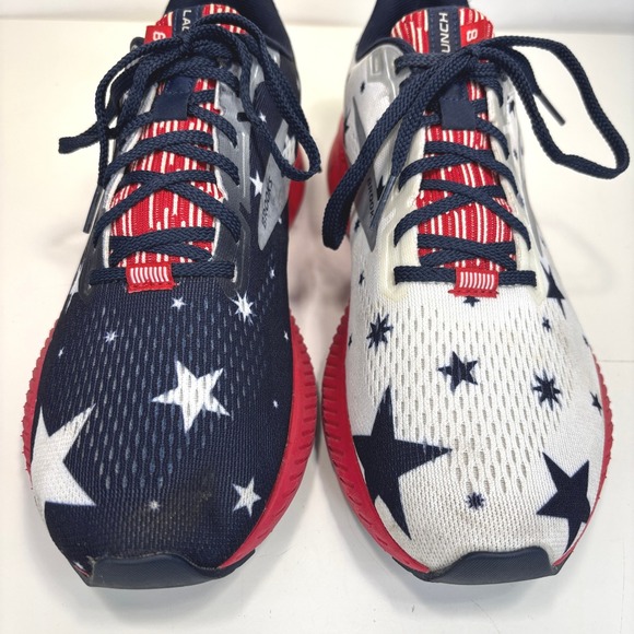 Brooks Launch 8 Running Shoes Stars Stripes Patriotic Red White Blue Size 9 - Picture 4 of 12